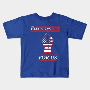 elections USA america 2020 vote Bing Tribbiani trump Brady Belichick Kids T-Shirt